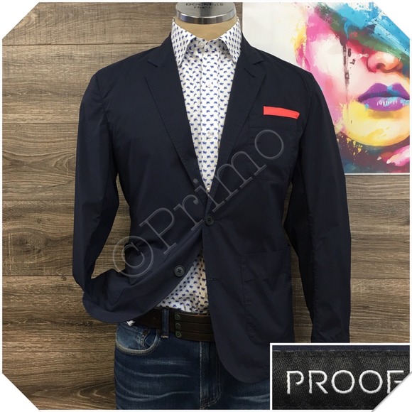 PROOF Mens Performance Blazer Sport Coat Casual Jacket Size S (38S)‎ Light Suit